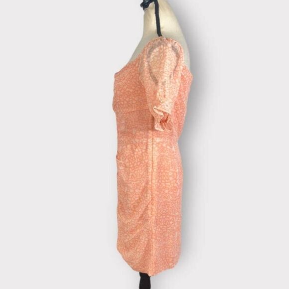 Walter Baker Beverly‎ Off-The-Shoulder Ruched Leopard-Print Crepe Mini Dress 10 - Picture 4 of 12